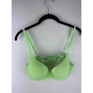 Juicy Couture Pink Green Push Up Bra T Shirt Adjustable Straps Size 36B